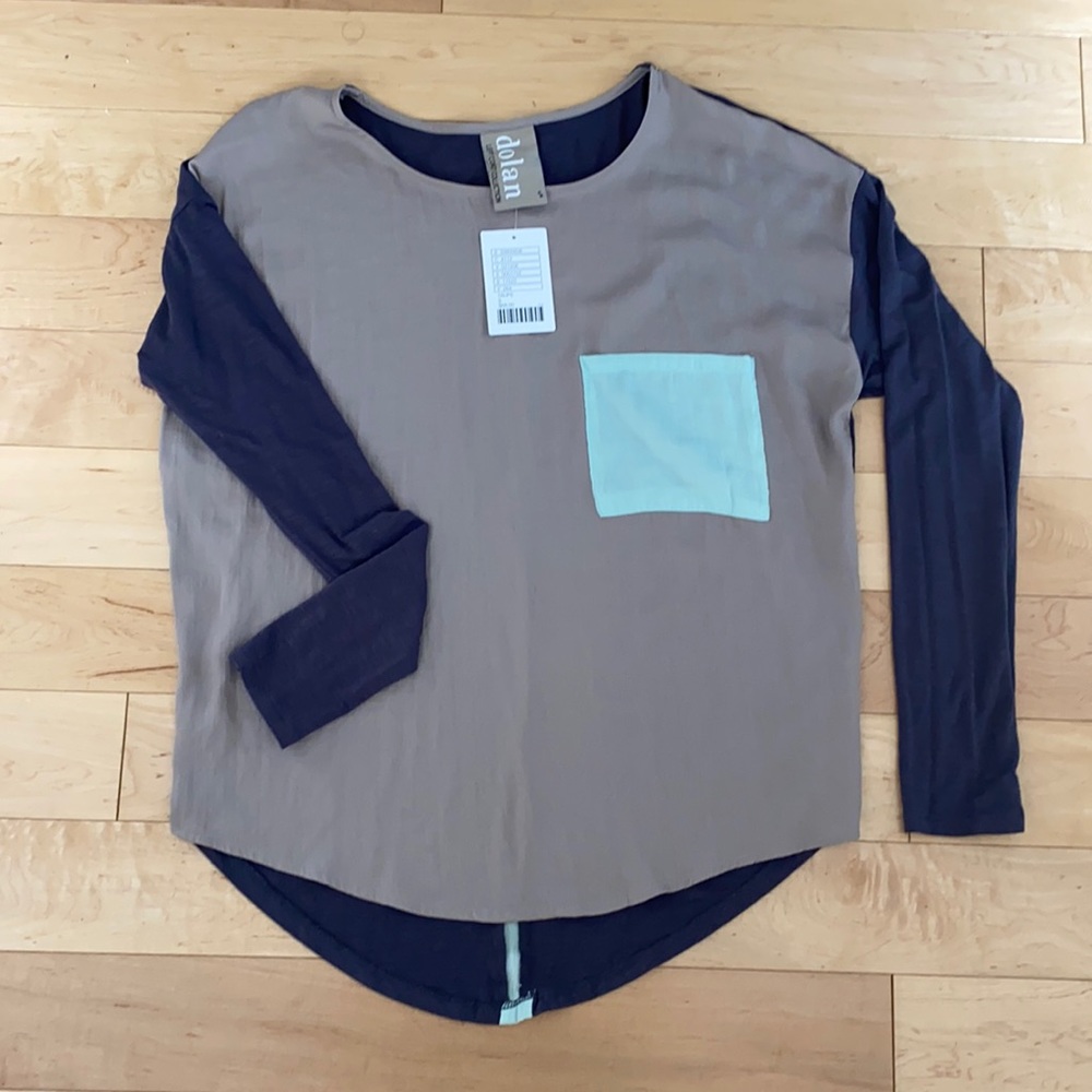 Anthropologie long sleeved color-block shirt
